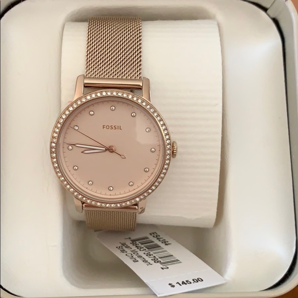 Fossil 30th anniversary watch rosegold w/ diamonds